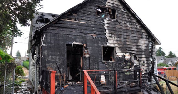 Tacoma fire fighters responded early Wednesday morning to a house fire in the 1200 block of South Adams Street. (PHOTO COURTESY TACOMA FIRE DEPARTMENT)