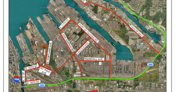 City of Tacoma Heavy Haul Industrial Corridor Map. (IMAGE COURTESY CITY OF TACOMA)