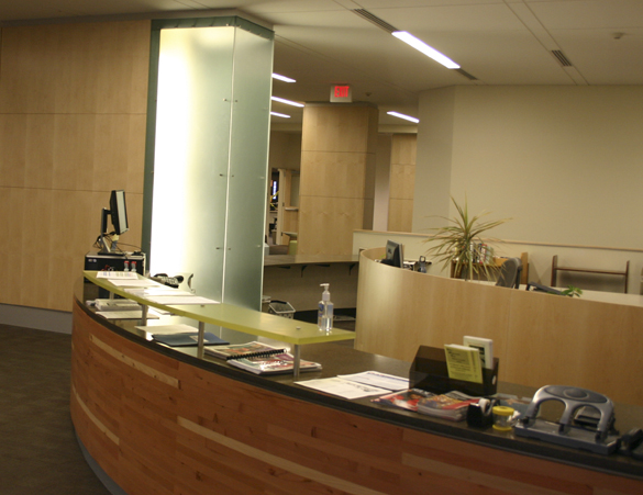 Clover Park Technical College will unveil the $2.4 million renovation of its nearly 40-year-old library during an open house this week. According to school officials, the project was funded using proceeds from a land sale to the Clover Park School District. Instead of building a new structure, administrators decided to redesign and renovate the nearly 23,000 square foot building, formerly known as Building 15, into the Learning Resource Center. (PHOTO BY TODD MATTHEWS)