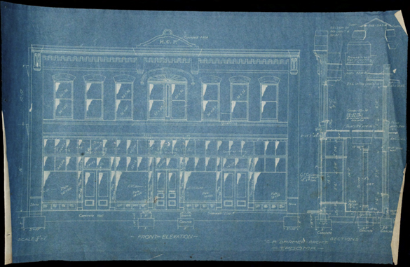 Pochert Building blueprint. (PHOTO COURTESY HISTORIC TACOMA)