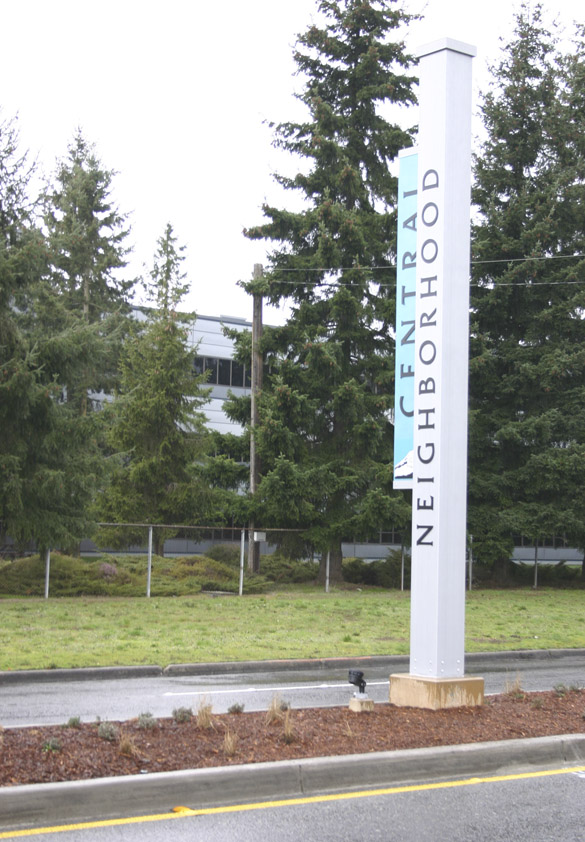 The first phase of Tacoma's Sprague Avenue enhancement project includes landscape improvements, better separation between South Sprague Avenue and the adjacent residential street known as residential Sprague, and a new neighborhood gateway sign. (PHOTO BY TODD MATTHEWS)