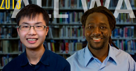 Chun Hei "Felix" Tam and Onias Kaunda. (PHOTO COURTESY TACOMA COMMUNITY COLLEGE)