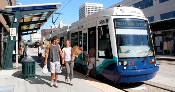 Downtown Tacoma Link light rail. (PHOTO COURTESY SOUND TRANSIT)
