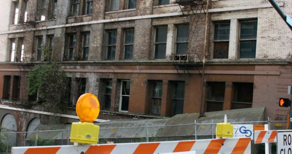Downtown Tacoma's Luzon Building, designed by famed Chicago architects John Wellborn Root and Daniel Hudson Burnham, and constructed in the 1890s, was demolished in 2009 after the City of Tacoma deemed the historically significant building a safety hazard for fear it would collapse after decades of neglect. (FILE PHOTO BY TODD MATTHEWS)