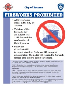 City of Tacoma: Campaign begins to curb illegal fireworks over Independence Day