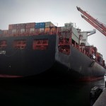 The ZIM Djibouti, the largest container ship ever to call in Tacoma, arrived at the Port of Tacoma on July 10. (PHOTO COURTESY PORT OF TACOMA)