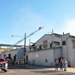 More than 40 Tacoma fire fighters from 10 stations responded to a reported commercial structure fire at Atlas Foundry Thursday evening. (PHOTO COURTESY TACOMA FIRE DEPARTMENT)