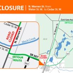 The North Warren Street Bridge that crosses Muck Creek in Roy will be closed for four months starting Mon., Aug. 12 so the bridge can be replaced. (IMAGE COURTESY PIERCE COUNTY)