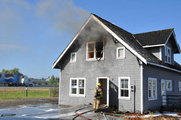 This vacant building near Interstate 5 in Fife is the site Tuesday of Tacoma Fire Department's live smoke and fire ground operations training. (PHOTO COURTESY TACOMA FIRE DEPARTMENT)