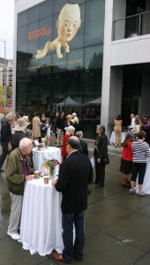 Guests gather Thursday during a groundbreaking ceremony in downtown Tacoma to mark the beginning of a $15.5 million, 16,000-square-foot building expansion and redesign of the Tacoma Art Museum. (PHOTO BY TODD MATTHEWS)