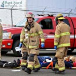 Tacoma firefighters this week participated in a multi-company drill to hone their skills during a mass causality incident. (PHOTO COURTESY TACOMA FIRE DEPARTMENT)