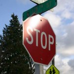 Street signs at the corner of North 13th Street and Yakima Avenue will soon be replaced to honor the late principal of Lowell Elementary School. (PHOTO BY TODD MATTHEWS)