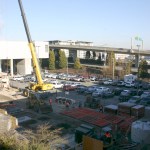 Construction is under way on the new Haub Family Galleries and a new Pacific Avenue Plaza at the Tacoma Art Museum (PHOTO BY TODD MATTHEWS)