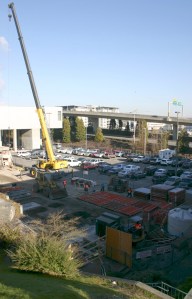Construction is under way on the new Haub Family Galleries and a new Pacific Avenue Plaza at the Tacoma Art Museum (PHOTO BY TODD MATTHEWS)