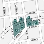 The City of Tacoma is poised to receive approximately 1.2 acres of property near the intersection of Pacific Avenue and South 26th Street as part of a deal to sell a 1.2-mile stretch of City-owned railroad to Sound Transit for its operation of Sounder commuter rail service. (IMAGE COURTESY SOUND TRANSIT)