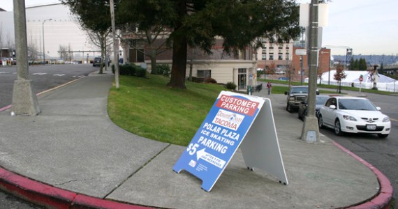 South 17th Street in downtown Tacoma is cut off between Broadway and South Commerce Street by a small greenspace, (PHOTO BY TODD MATTHEWS)