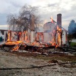Tacoma firefighters were in Fife Tuesday to hone their skills under live fire conditions. Four engine crews from five different fire stations battled the controlled blaze, which was set at a vacant house in the 6200 block of 16th Street East and on property owned by Tacoma RV Center in Fife. (PHOTO COURTESY TACOMA FIRE DEPARTMENT)