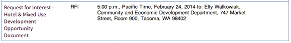 Tacoma seeks developer for downtown hotel near Convention Center