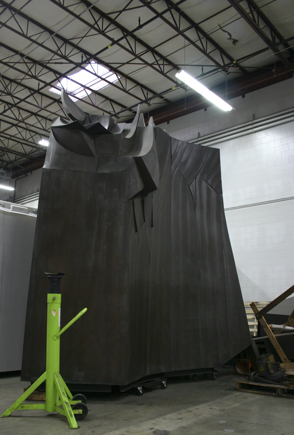 Tacoma's 'Sun King,' a three-ton, 15-foot-tall, 22-foot-wide steel frame sculpture by Corvallis, Ore., artist Tom Morandi is being stored at the City of Tacoma's Fleet Operations Headquarters. It sat near the corner of Broadway and South 13th Street for three decades before it was placed in storage seven years ago to make way for a new piece of public art. (PHOTO BY TODD MATTHEWS)