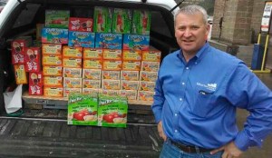Chambers Creek project contractors collect donations for local food bank
