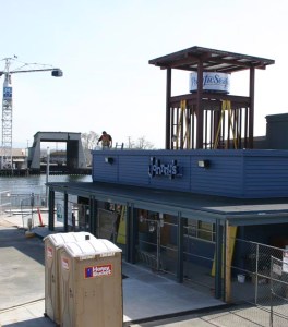 Progress continues on the $1.3 million renovation of Johnny's Seafood Co. along Thea Foss Waterway in downtown Tacoma. (PHOTO BY TODD MATTHEWS)