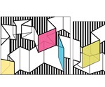 A conceptual sketch for artist Diana Leigh Surma's "Show Your Stripes," a Market Street mural of abstract geometric shapes. (PHOTO COURTESY SPACEWORKS TACOMA)
