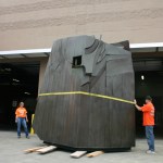 Employees at D & D Construction moved the massive Sun King sculpture out of storage last month. (FILE PHOTO BY TODD MATTHEWS)