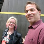 City of Tacoma Arts Administrator Amy McBride and City of Tacoma Public Works Project Engineer Dan Cederlund supervised a project to move Sun King out of storage and into a public park near Thea Foss Waterway. (FILE PHOTO BY TODD MATTHEWS)