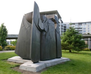 Tom Morandi's Sun King sculpture sits in a public park near Tacoma's Thea Foss Waterway. (FILE PHOTO BY TODD MATTHEWS)