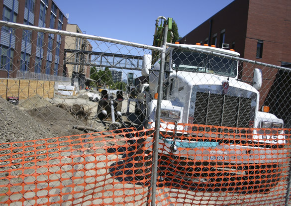 The City of Tacoma plans to develop a segment of the Prairie Line Trail in downtown Tacoma to connect Pacific Avenue to the waterfront. When completed, it will connect to the University of Washington Tacoma campus trail segment, currently under construction. (PHOTO BY TODD MATTHEWS)