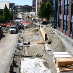 The City of Tacoma plans to develop a segment of the Prairie Line Trail in downtown Tacoma to connect Pacific Avenue to the waterfront. When completed, it will connect to the University of Washington Tacoma campus trail segment, currently under construction. (PHOTO BY TODD MATTHEWS)