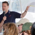 Port of Tacoma State Government Affairs Manager Sean Eagan served as a tour guide during a boat tour of the Port of TAcoma as part of the annual Tacoma Maritime Fest last year. The annual tours offer a ship-side view of the Port of Tacoma and its operations. (PHOTO COURTESY PORT OF TACOMA)