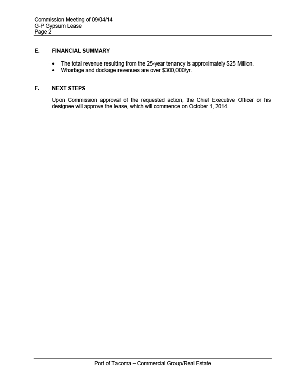 Port of Tacoma Commission could renew Georgia-Pacific Gypsum lease
