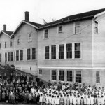 Administrators, faculty, and students gather outside the Japanese Language School in downtown Tacoma on May 22, 1927. According to University of Washington Tacoma officials, between 1911 and 1942, the school served Tacoma's thriving Japanese-American community by teaching young people the language, arts, and cultural traditions of Japan, the homeland of their parents and grandparents. (IMAGE COURTESY UNIVERSITY OF WASHINGTON TACOMA)