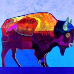 The Haub Family Collection includes 295 works of Western American art, including 'Buffalo at Sunset' by John Nieto. (IMAGE COURTESY TACOMA ART MUSEUM)