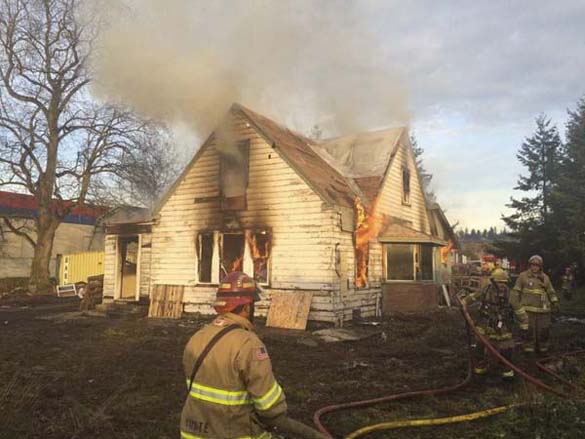 Tacoma firefighters participated in a variety of training drills Wednesday in Fife. (PHOTO COURTESY TACOMA FIRE DEPARTMENT)