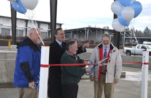 Pierce County officials Thursday marked the completion of a $1.6 million, 2.5-acre facility in Spanaway that aims to improve how the county processes roadside storm drain waste. (PHOTO COURTESY PIERCE COUNTY)