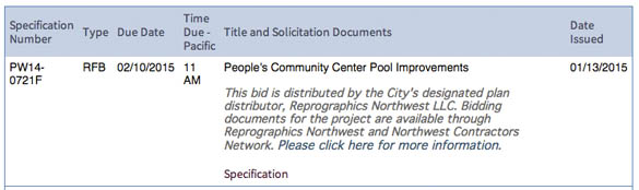 Tacoma Bid Watch: Foss Waterway Esplanade, ammo recycling, and People's Community Center swimming pool