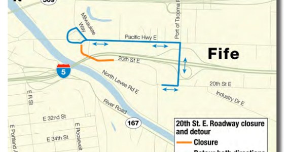 WSDOT: I-5 HOV project will close 20th Street East in Fife