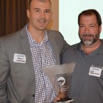 JL Darling’s Jason Landmark and John Mattingly accepted the 12th Annual Tahoma Environmental Business Award from the Tacoma-Pierce County Chamber in 2014. (PHOTO COURTESY TACOMA-PIERCE COUNTY CHAMBER)