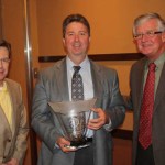Steve Thomason (LEFT) and Tom Taylor (RIGHT) of Taylor-Thomason Insurance presented the Tacoma-Pierce County Chamber's 9th Annual Tahoma Environmental Business Award to Waste Connections Western Region Vice-President of Government Affairs Eddie Westmoreland in 2011. (PHOTO COURTESY TACOMA-PIERCE COUNTY CHAMBER)