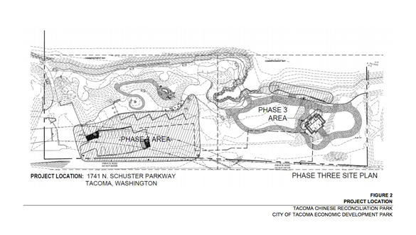 Site plans for the third phase of Tacoma's Chinese Reconciliation Park. (IMAGE COURTESY CITY OF TACOMA)