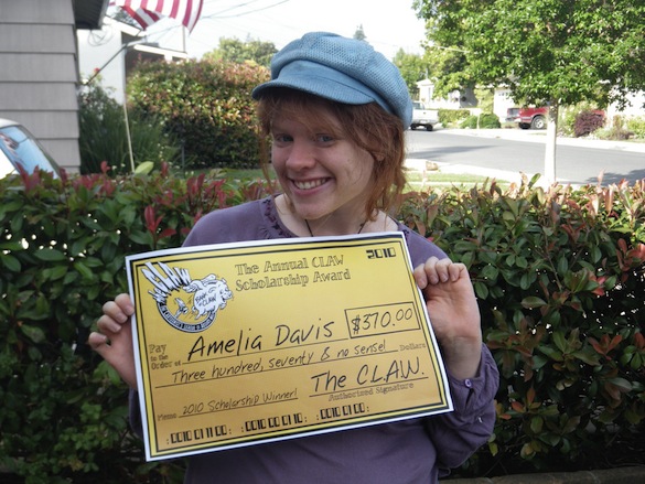 Aspiring artist Amelia Davis was awarded the Young Cartoonist of the Future scholarship from Tacoma-based Cartoonist's League of Absurd Washingtonians in 2010. (PHOTO COURTESY C.L.A.W.)