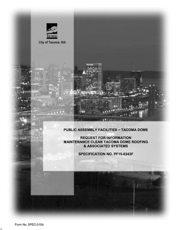 City explores cost to clean Tacoma Dome's roof