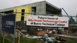 Construction continues on the new $23 million, two-story, 53,000-square-foot Advanced Technology Center at Bates Technical College in Tacoma. (PHOTO BY TODD MATTHEWS)
