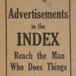 A display advertisement that appeared in the Tacoma Daily Index nearly 100 years ago. (PHOTO BY TODD MATTHEWS)