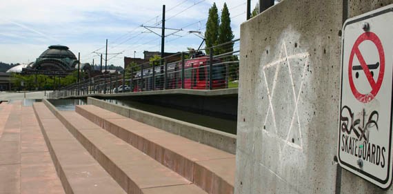 The City of Tacoma could temporarily lift a ban on skateboarding in Tollefson Plaza as part of a three-month pilot program. (PHOTO BY TODD MATTHEWS)