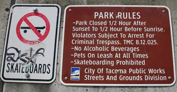 Tacoma City Hall shows support for Tollefson Plaza skateboarders