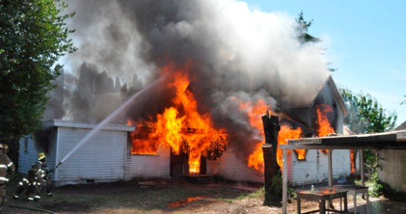 Tacoma firefighters were in Fife Tuesday to participate in an exercise designed to hone their skills under live fire conditions. (PHOTO COURTESY TACOMA FIRE DEPARTMENT)