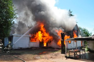 Tacoma firefighters were in Fife Tuesday to participate in an exercise designed to hone their skills under live fire conditions. (PHOTO COURTESY TACOMA FIRE DEPARTMENT)